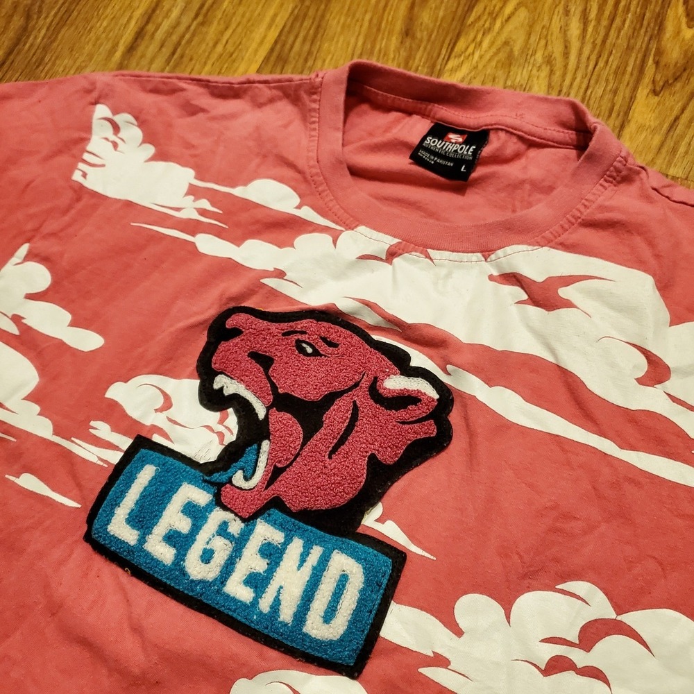 Southpole‎ Shirt Adult Large Pink Clouds Legend Streetwear Hip Hop Y2K